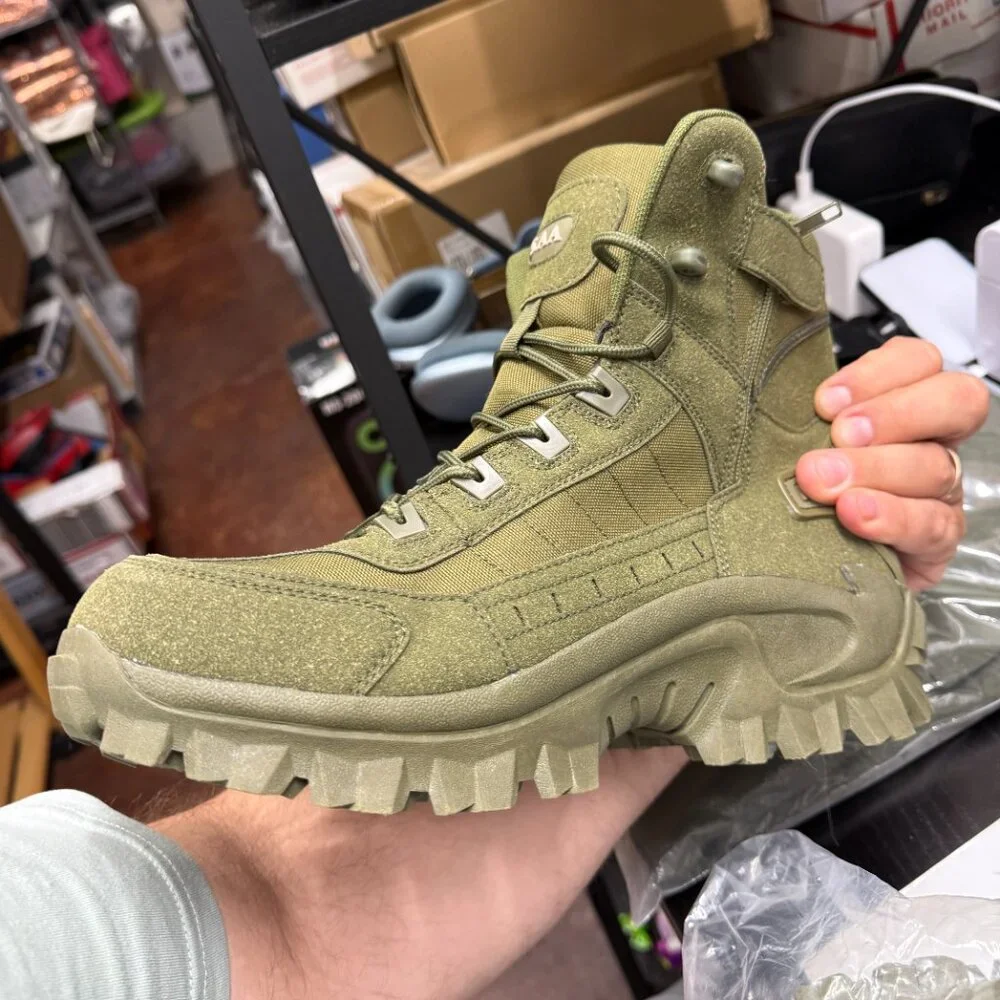 Mens Green US 9.5-11 Military Army Combat Boots High-Top Tactical Outdoor Patrol